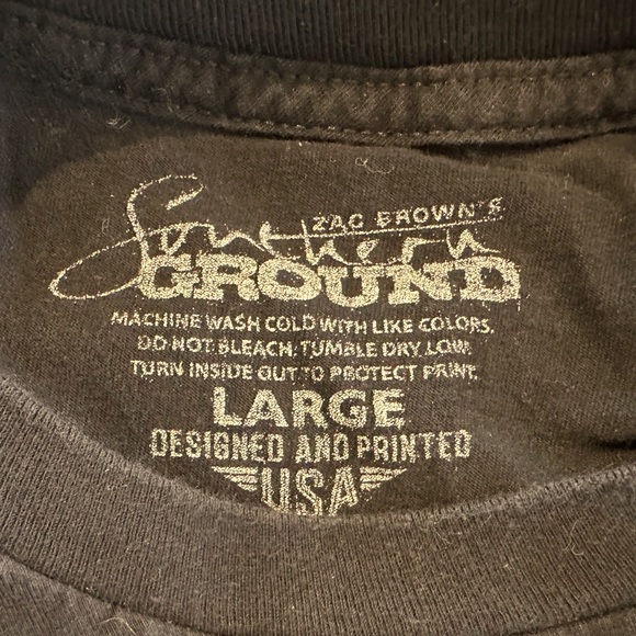 Zac Brown’s Southern Ground, black T-shirt with red design, Large, made in USA - Picture 4 of 4